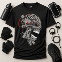 Terminator Skull Gun Head Performance Shirt
