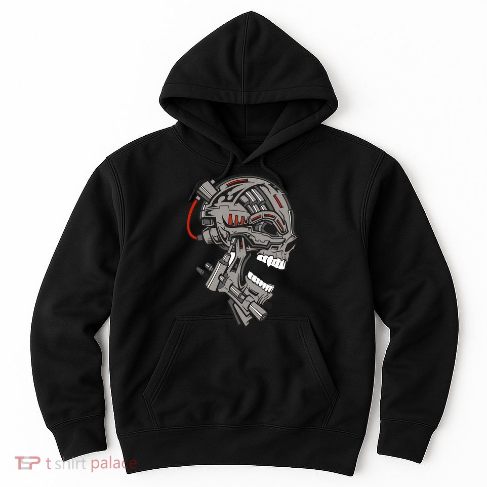Terminator Skull Gun Head Hoodie