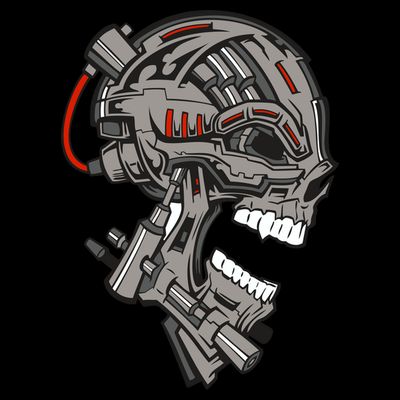 Terminator Skull Gun Head T-Shirt