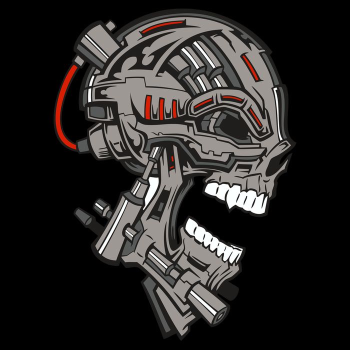 Terminator Skull Gun Head Impact Tech Backpack