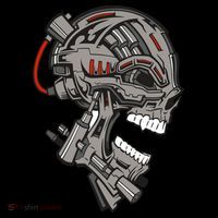 Terminator Skull Gun Head Backpack