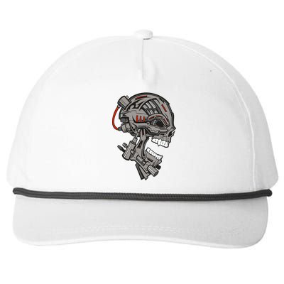 Terminator Skull Gun Head Snapback Five-Panel Rope Hat