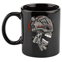Terminator Skull Gun Head 11oz C Handle Ceramic Mug