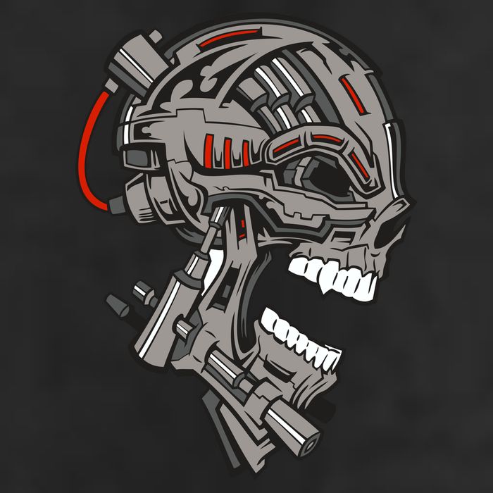 Terminator Skull Gun Head 15oz Campfire Ceramic Mug