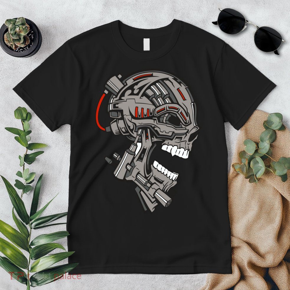 Terminator Skull Gun Head Premium T-Shirt