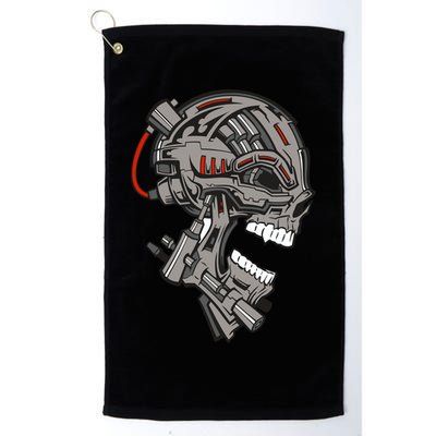 Terminator Skull Gun Head Golf Towel