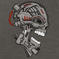 Terminator Skull Gun Head Cotton Canvas Backpack