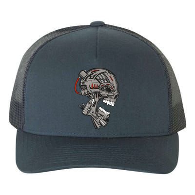 Terminator Skull Gun Head Yupoong Adult 5-Panel Trucker Hat