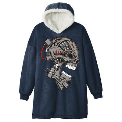 Terminator Skull Gun Head Hooded Wearable Blanket