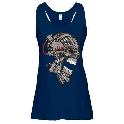 Terminator Skull Gun Head Ladies Essential Flowy Tank