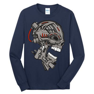 Terminator Skull Gun Head Tall Long Sleeve T-Shirt