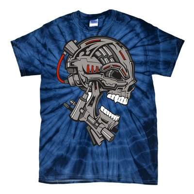 Terminator Skull Gun Head Tie-Dye T-Shirt