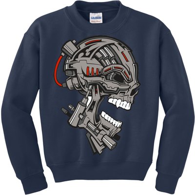 Terminator Skull Gun Head Kids Sweatshirt