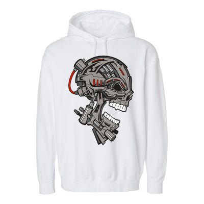 Terminator Skull Gun Head Garment-Dyed Fleece Hoodie