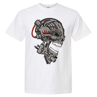 Terminator Skull Gun Head Garment-Dyed Heavyweight T-Shirt