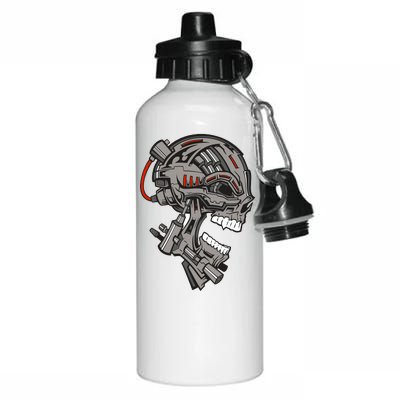 Terminator Skull Gun Head Aluminum Water Bottle 