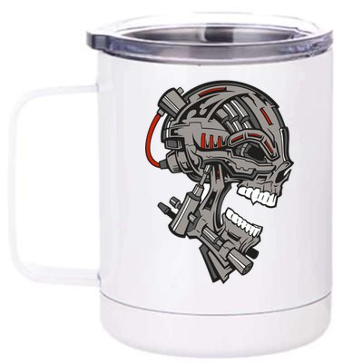 Terminator Skull Gun Head 12 oz Stainless Steel Tumbler Cup