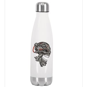 Terminator Skull Gun Head Stainless Steel Insulated Water Bottle