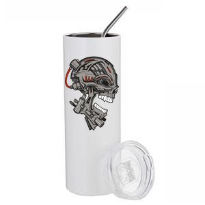 Terminator Skull Gun Head Stainless Steel Tumbler