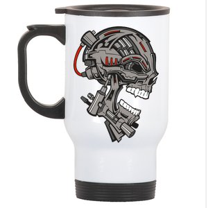 Terminator Skull Gun Head Stainless Steel Travel Mug