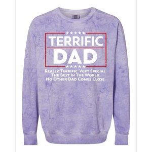 Terrific Dad Fathers Day Colorblast Crewneck Sweatshirt