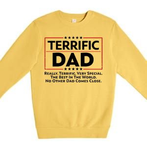 Terrific Dad Fathers Day Premium Crewneck Sweatshirt