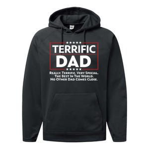 Terrific Dad Fathers Day Performance Fleece Hoodie