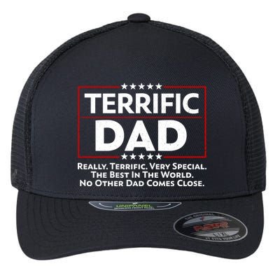 Terrific Dad Fathers Day Flexfit Unipanel Trucker Cap