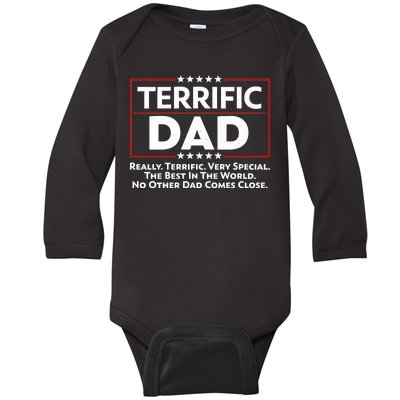 Terrific Dad Fathers Day Baby Long Sleeve Bodysuit