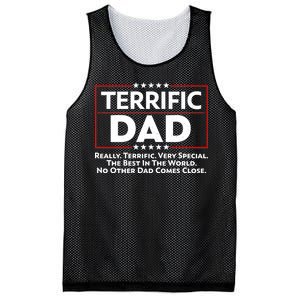 Terrific Dad Fathers Day Mesh Reversible Basketball Jersey Tank