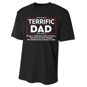 Terrific Dad Fathers Day Performance Sprint T-Shirt