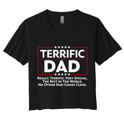Terrific Dad Fathers Day Crop Top