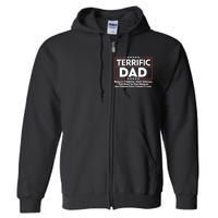 Terrific Dad Fathers Day Full Zip Hoodie