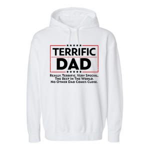 Terrific Dad Fathers Day Garment-Dyed Fleece Hoodie