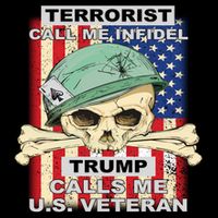 Terrorist Call Me Infidel Trump Calls Me US Veteran Drawstring Bag