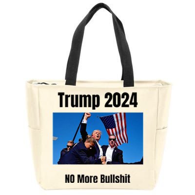 Trump Ear Shot Zip Tote Bag