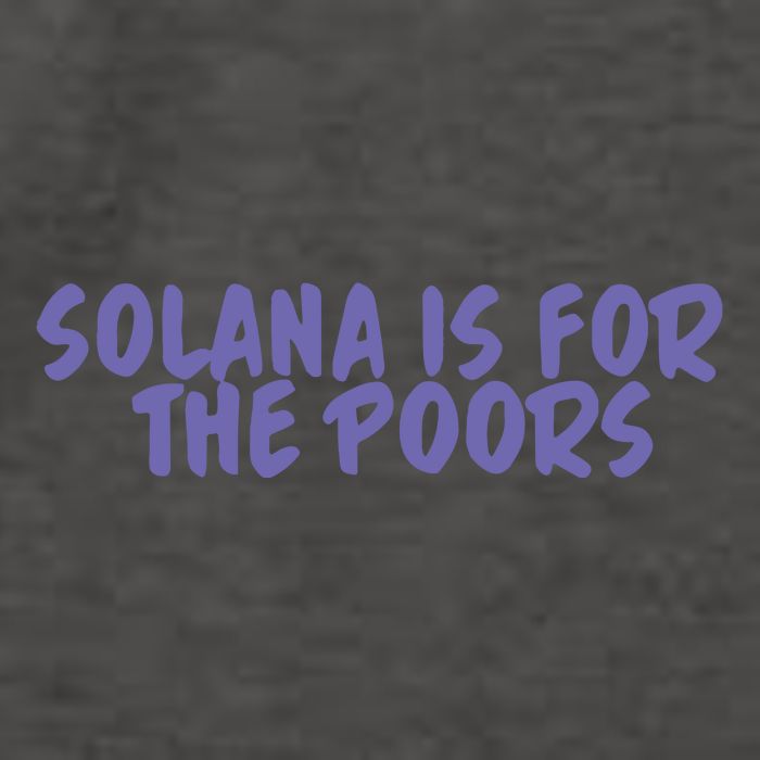 Tmas Eth Solana Is For The Poors Vector Backpack