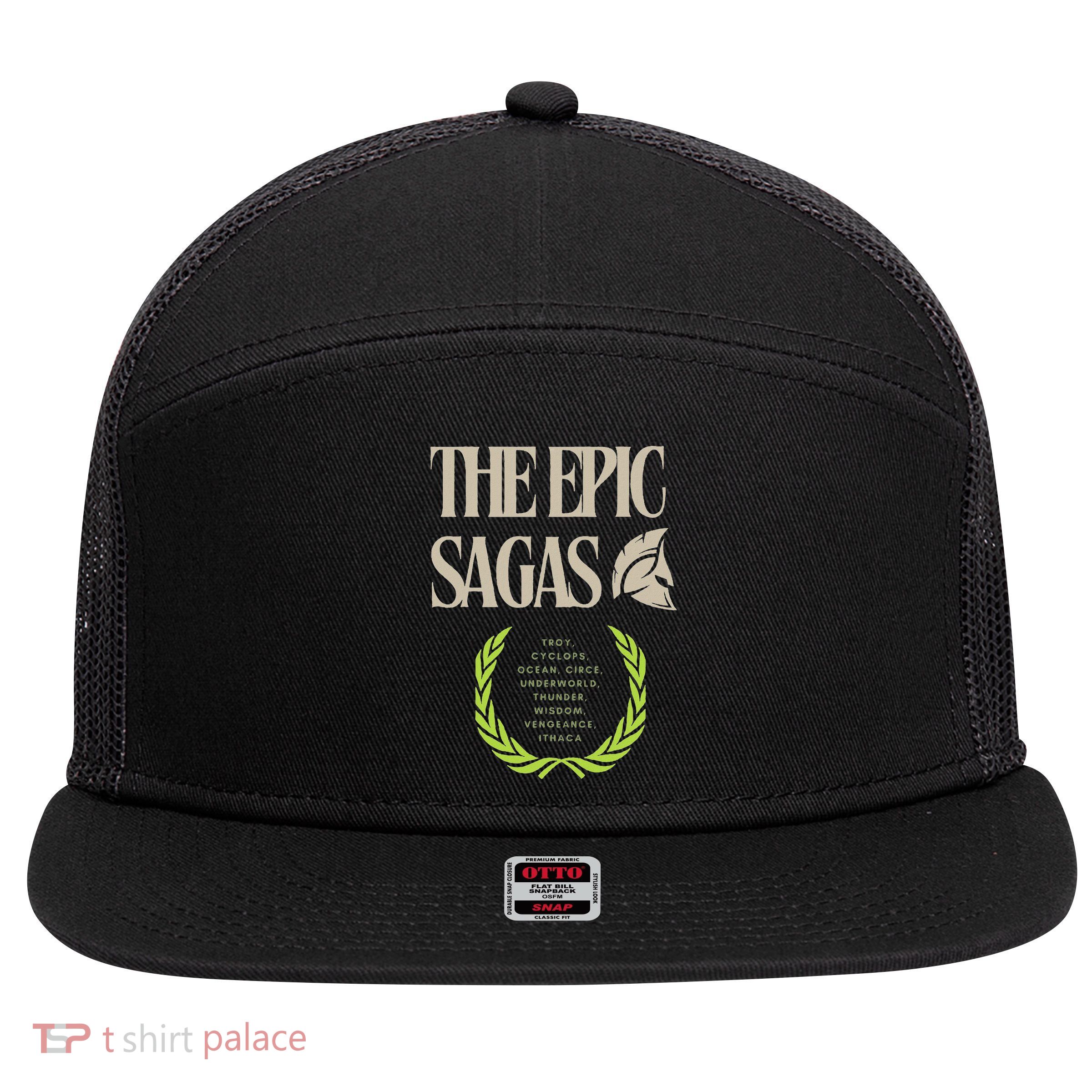 The Epic Sagas Gift Odysseus Musical 7 Panel Mesh Trucker Snapback Hat