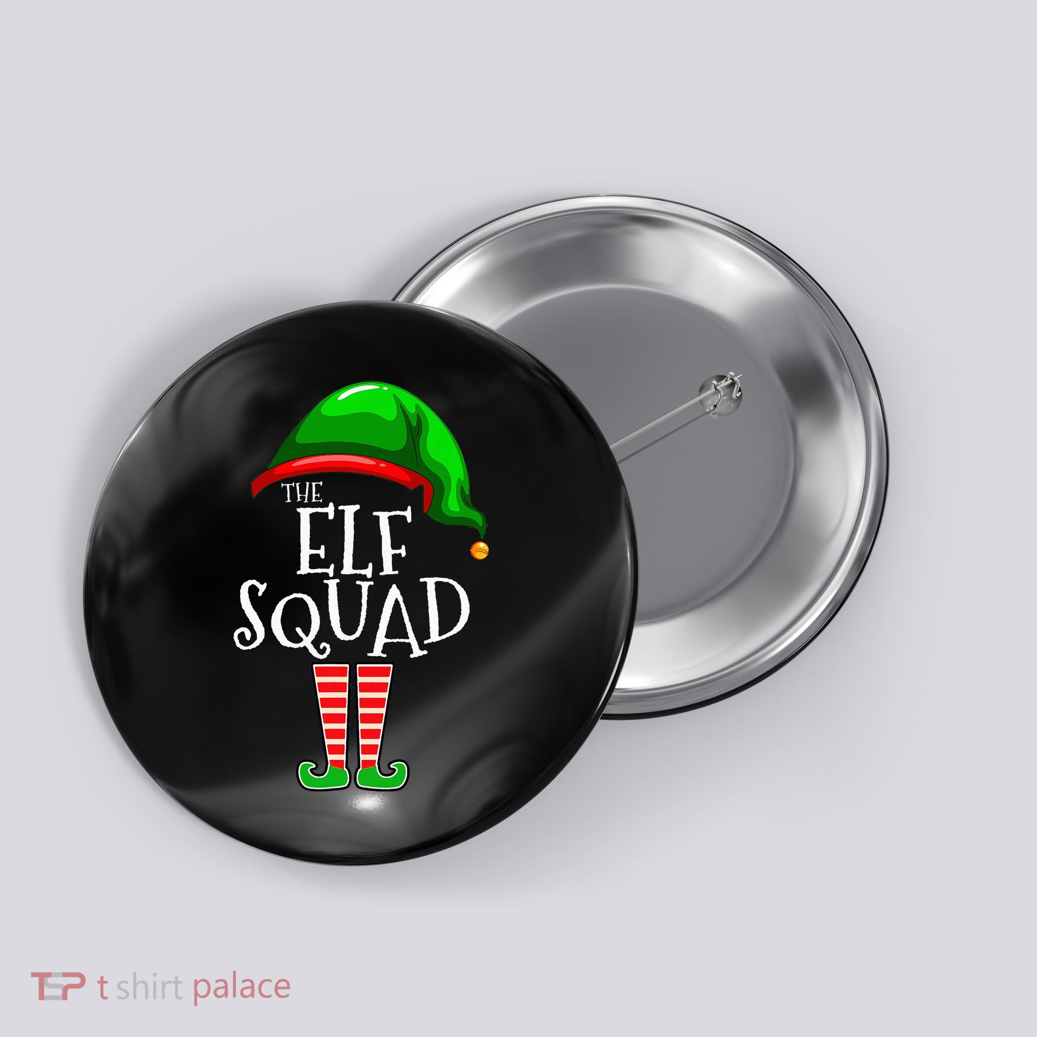 The Elf Squad Family Matching Group Christmas Button