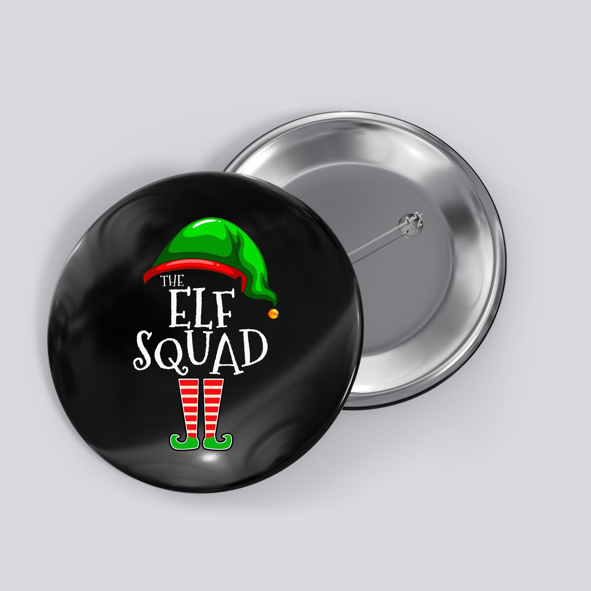 The Elf Squad Family Matching Group Christmas Button