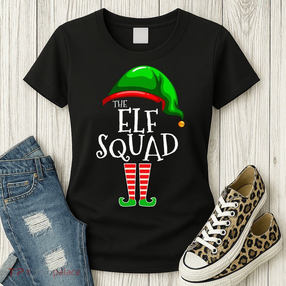The Elf Squad Family Matching Group Christmas Womens T-Shirt