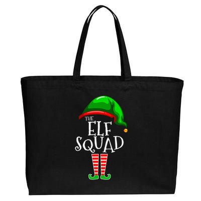 The Elf Squad Family Matching Group Christmas Cotton Canvas Jumbo Tote