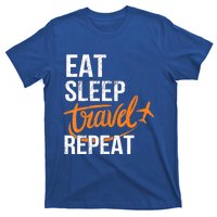 Travelling Eat Sleep Travel Repeat Distressed Funny Traveler Cute Gift T-Shirt