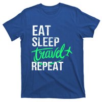 Travelling Eat Sleep Travel Repeat Distressed Funny Traveler Great Gift T-Shirt