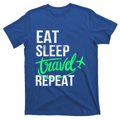 Travelling Eat Sleep Travel Repeat Distressed Funny Traveler Great Gift T-Shirt