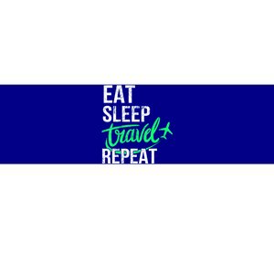 Travelling Eat Sleep Travel Repeat Distressed Funny Traveler Great Gift Bumper Sticker