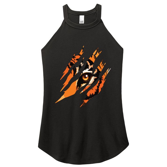 Tiger Eye Safari Zoo Wildlife Animal Zookeeper Costume Gift Women's Perfect Tri Rocker Tank