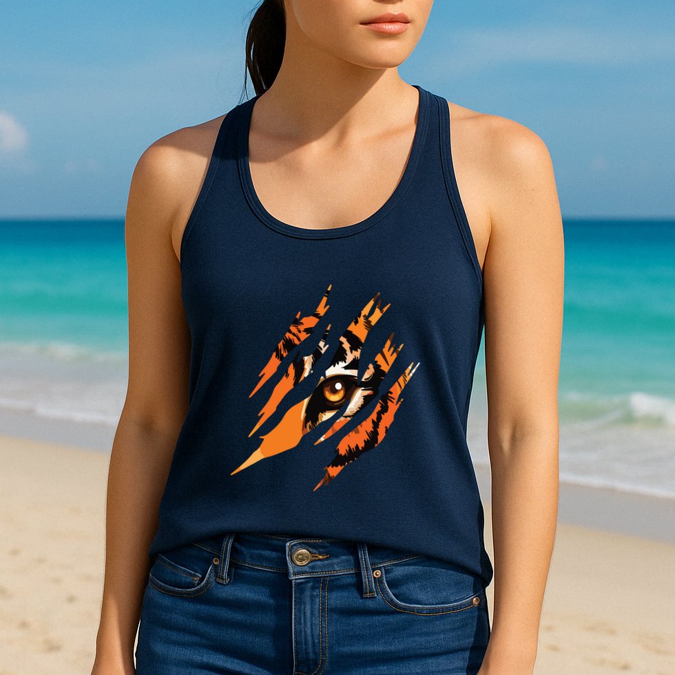 Tiger Eye Safari Zoo Wildlife Animal Zookeeper Costume Gift Womens Tank Top