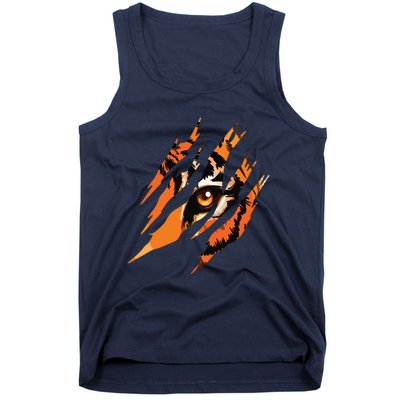 Tiger Eye Safari Zoo Wildlife Animal Zookeeper Costume Gift Tank Top