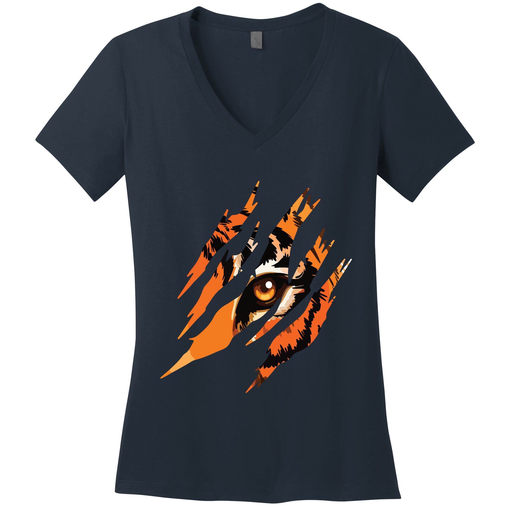 Tiger Eye Safari Zoo Wildlife Animal Zookeeper Costume Gift Women's V-Neck T-Shirt